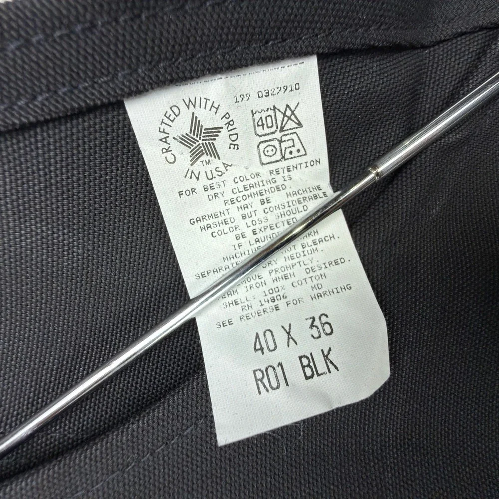 Carhartt Double Knees Duck Bibs Overalls Mens 40x32 R01 BLK Black NWT NOS READ‎